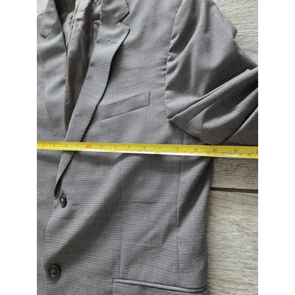 Z Zegna Mens 40R Gray 100% Wool Slim Fit Drop 7 Two Piece Suit Luxury Formal